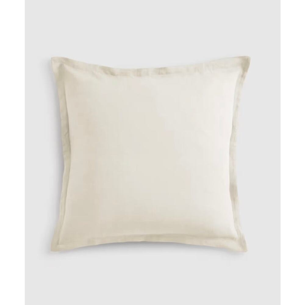 Quince European Linen Euro 20"X 20" Sham  Ivory NWOT #81